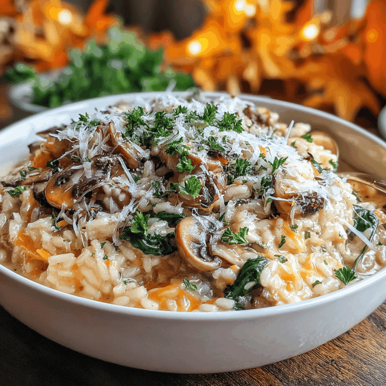 As the leaves begin to turn and the air grows crisp, there’s nothing quite like a warm, comforting dish to embrace the essence of autumn. Enter the Cozy Autumn One-Pan Mushroom & Spinach Risotto—a delightful blend of creamy risotto, earthy mushrooms, and fresh, vibrant spinach that captures the heart of the season in every bite.