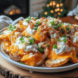 Get ready to elevate your game day snacking with these Game Day Loaded Baked Potato Fries with Cheddar! Perfectly crispy, golden fries are the star of this dish, delivering all the comfort of a baked potato packed into a fun finger food format. Whether you're cheering for your favorite team or hosting a casual gathering, these loaded fries are sure to please a crowd.