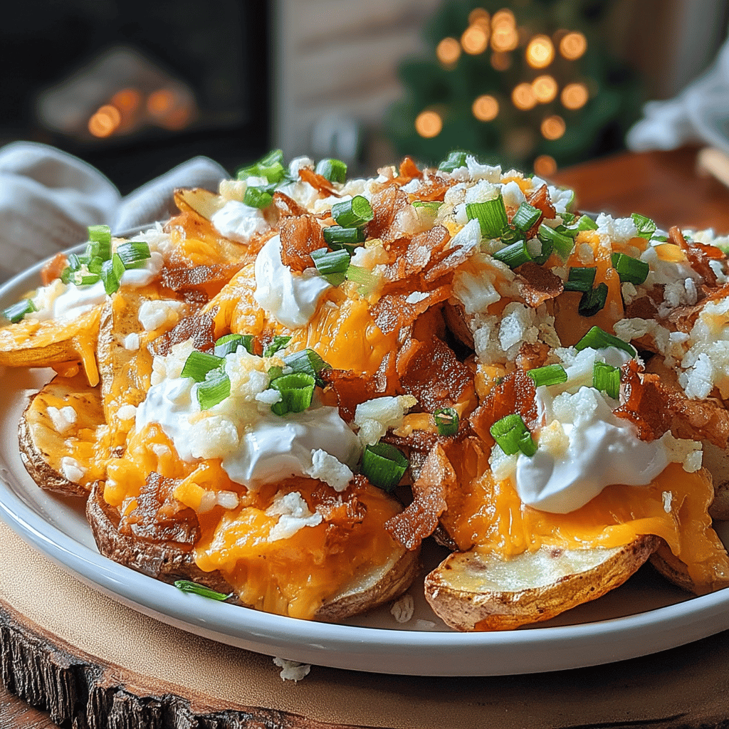 Get ready to elevate your game day snacking with these Game Day Loaded Baked Potato Fries with Cheddar! Perfectly crispy, golden fries are the star of this dish, delivering all the comfort of a baked potato packed into a fun finger food format. Whether you're cheering for your favorite team or hosting a casual gathering, these loaded fries are sure to please a crowd.