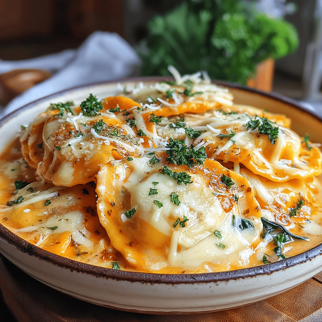 As the crisp autumn air settles in and the leaves begin to turn golden, there's nothing quite like the warm embrace of a comforting pasta dish to celebrate the season. Enter the One-Pan Cheesy Pumpkin Spice Ravioli—a dish that captures the essence of fall in every bite.