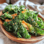 If you’re looking for a guilt-free snack that’s packed with flavor and nutrients, look no further than these Quick Garlic-Infused Crispy Kale Chips! This simple recipe transforms leafy greens into delectable, crunchy bites that are perfect for munching on any time of the day. With the earthy essence of kale and the aromatic zing of garlic, these chips provide a satisfying crunch while delivering a healthy dose of vitamins A, K, and C.