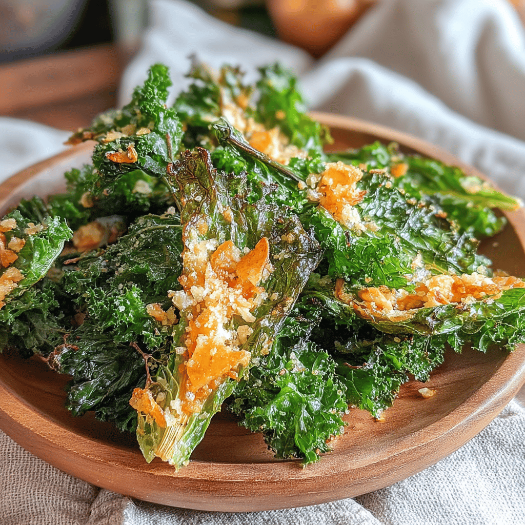 If you’re looking for a guilt-free snack that’s packed with flavor and nutrients, look no further than these Quick Garlic-Infused Crispy Kale Chips! This simple recipe transforms leafy greens into delectable, crunchy bites that are perfect for munching on any time of the day. With the earthy essence of kale and the aromatic zing of garlic, these chips provide a satisfying crunch while delivering a healthy dose of vitamins A, K, and C.