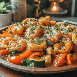 Quick Skillet Garlic Butter Shrimp with Veggies