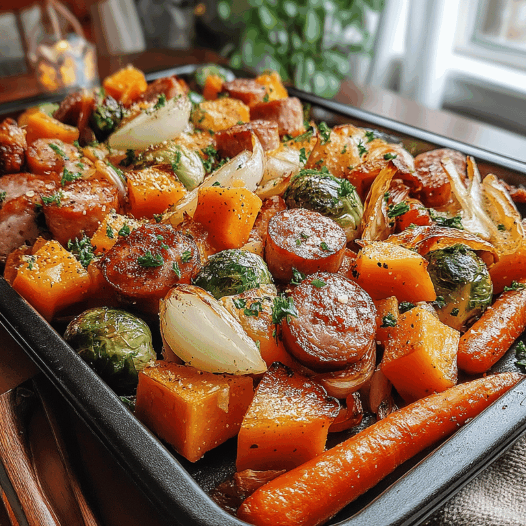 As the days grow shorter and the air turns crisp, there's nothing quite like the warmth and coziness of a home-cooked meal to embrace the essence of autumn. Enter the 'Sheet Pan Comfort: Autumn Veggie & Sausage Bake'—your new go-to dish for those chilly evenings when you want something hearty yet effortless.