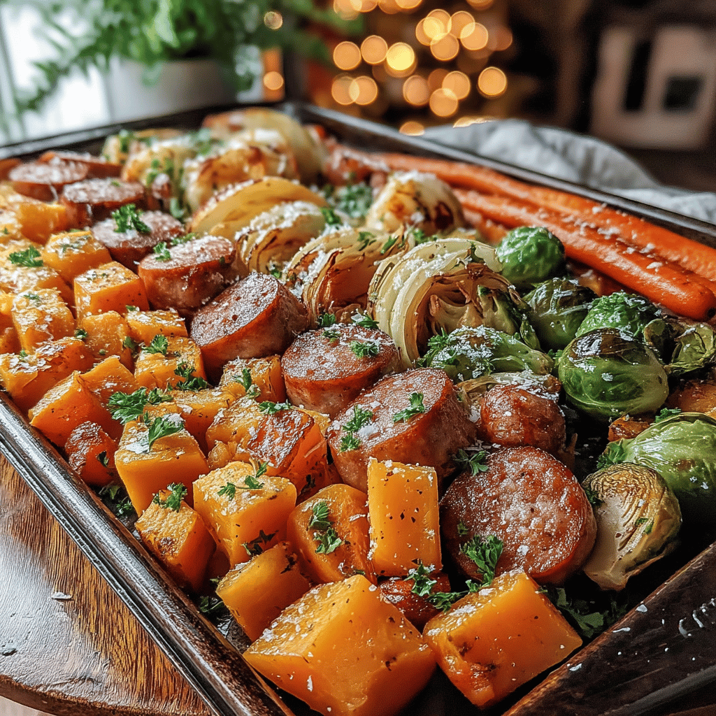 As the days grow shorter and the air turns crisp, there's nothing quite like the warmth and coziness of a home-cooked meal to embrace the essence of autumn. Enter the 'Sheet Pan Comfort: Autumn Veggie & Sausage Bake'—your new go-to dish for those chilly evenings when you want something hearty yet effortless.
