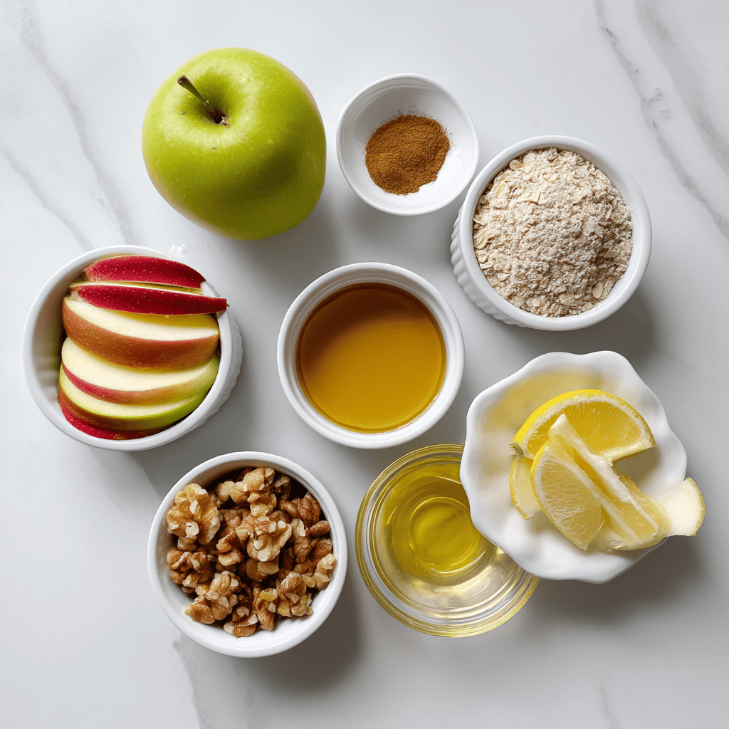 Ingredients for Skillet Apple Crisp with a Healthy Twist